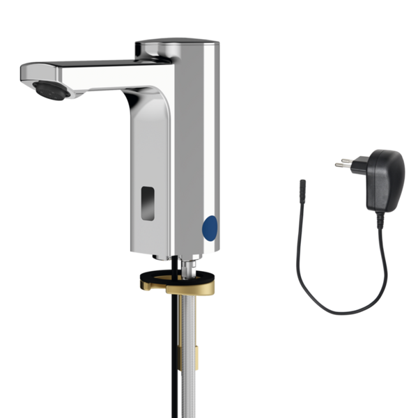 KWC F5E opto-elektroniskais ūdens maisītājs iepriekš sajauktam ūdenim ar pievienojamu elektrotīkla barošanas bloku, 5.0l/min, hroms (2030035330 / F5EV1002)