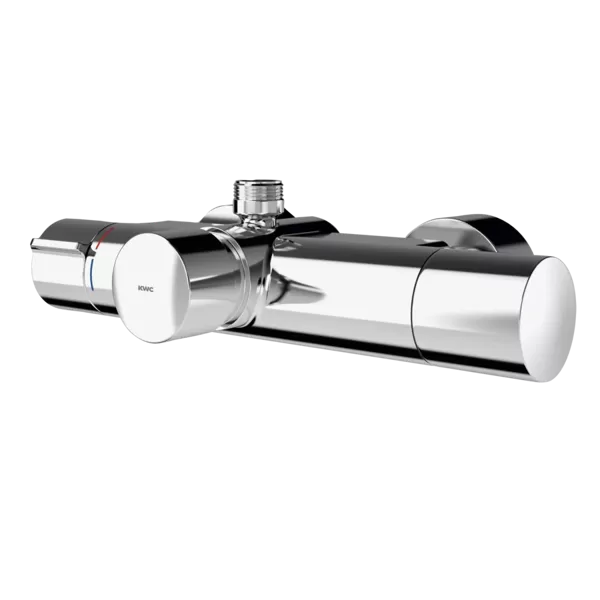 KWC F5S-Therm pašaizveroš termostata ūdens maisītājs, hroms, ar iepriekš uzstādītu dezinfekcijas bloku (2030040291 / F5ST2009)