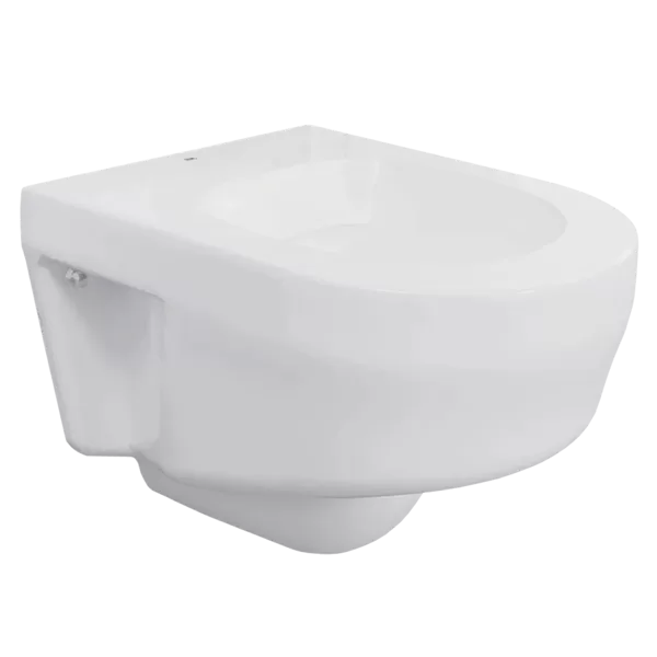 KWC Pie sienas stiprināms rimless WC, izgatavota no 8 mm biezas pastiprinātas stikla šķiedras un triecienizturīgas plastmasas, balts (2030053462 / VR99-086)