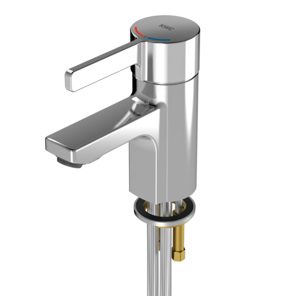 KWC F5L-Therm vien-sviras termostata izlietnes maisītājs bez izplūdes, 5.0 l/min, hroms (2030066480 / F5LT1001)
