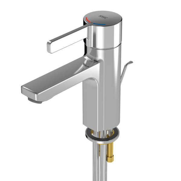 KWC F5L-Therm vien-sviras termostata izlietnes maisītājs ar pop-up izplūdi, 5.0 l/min, hroms (2030066482 / F5LT1003)