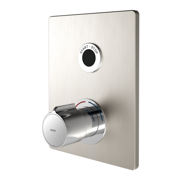 KWC F5E-Therm elektroniskais termostata dušas maisītāja funkcionālā daļa 190x245mm, nerūsējošais tērauds/hroms (2030067151 / F5ET2031)