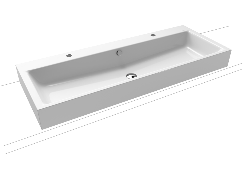 dubūltā izlietne PURO 1200 x 460 x 120 mm, uz virsmas montējama, Mod.3168-D
