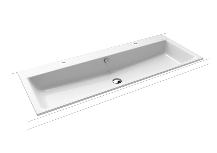 dubūltā izlietne PURO 1200 x 460 x 14 mm, virsmā iebūvējama Mod.3169-D