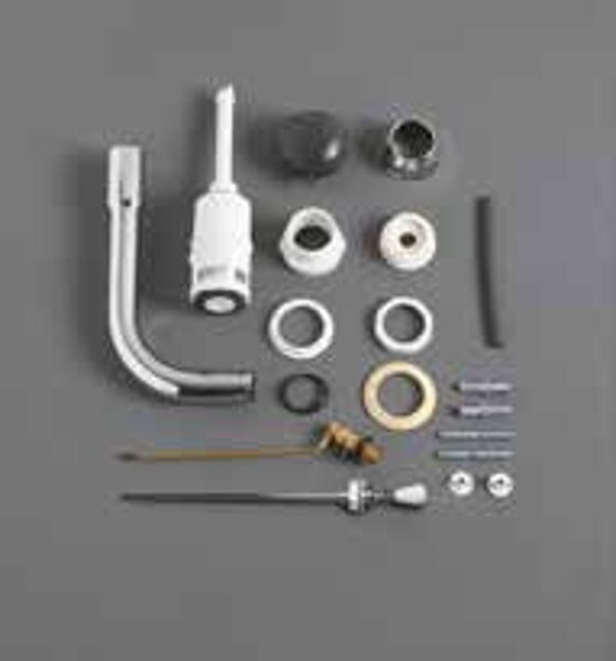 D11 Flush mechanism for low-level cistern with plated brass pipe