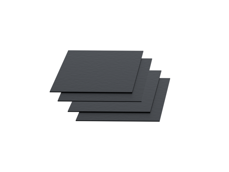 Dušas paliktņu skaņu absorbējošais komplekts DW-ADS 4 x skaņu absorbējošas plāksnes 250 x 250 mm