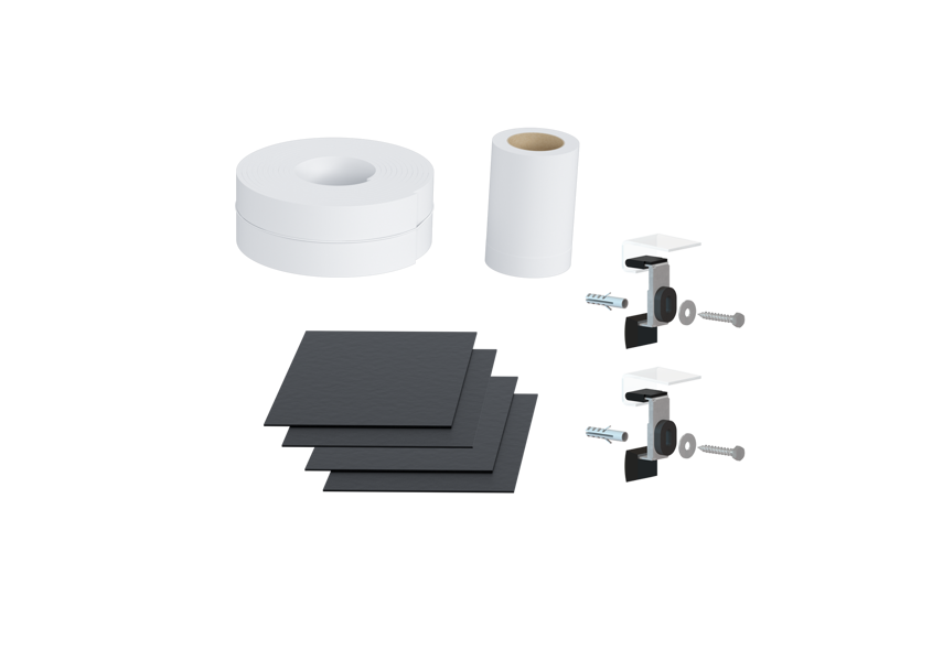 Dušas paliktņa skaņu absorbējošais komplekts DWS