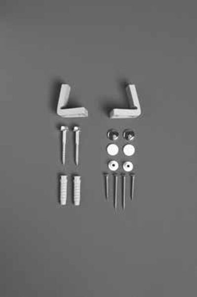 F88 Set of chrome/white lateral fixing screws for WC or bidet