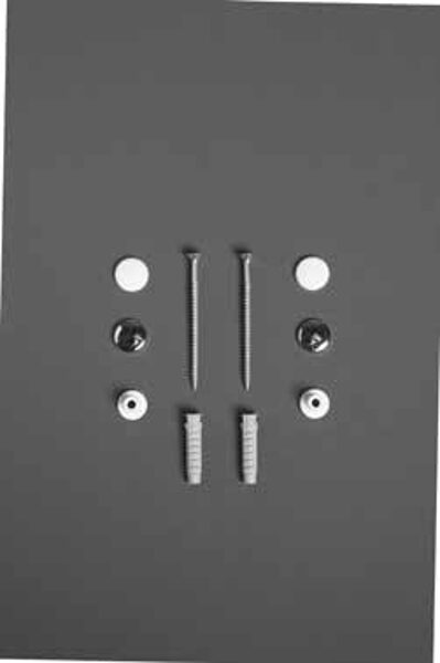 F90 Set of chrome/white vertical fixing screws for WC or bidet