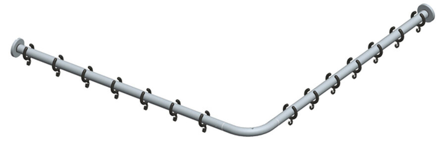 Plan dušas aizkaru stangas komplekts