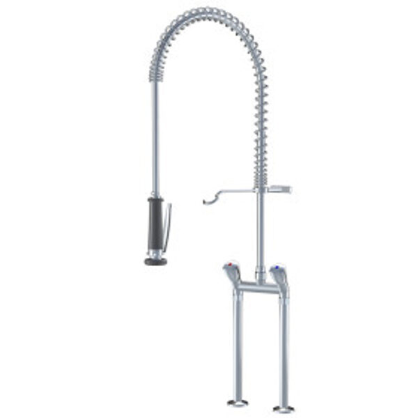 K.24.42.62.000C71 KWC GASTRO profesionālais virtuves izlietnes ūdens maisītājs AD153 hroms