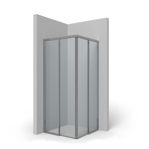 DRIVE 1.0 2-daļīgas dušas stūra durvis montāžai labajā pusē, bez sliekšņa