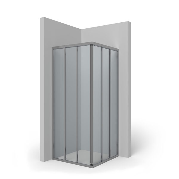 DRIVE 1.0 3-daļīgas dušas stūra durvis montāžai labajā pusē