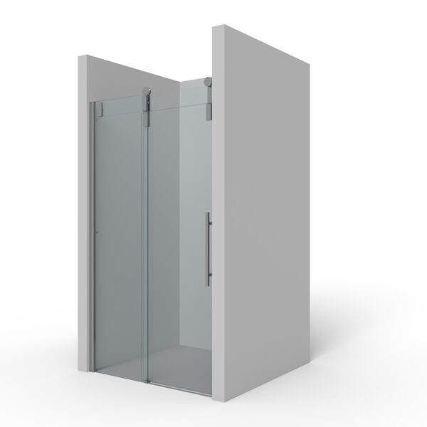 PIANA SLIDE VARIO bīdāmas 2-daļīgas dušas durvis nišai, fiksētais segments kreisajā pusē