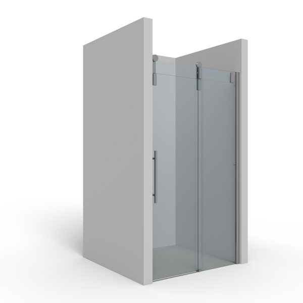 PIANA SLIDE VARIO bīdāmas 2-daļīgas dušas durvis nišai, fiksētais segments labajā pusē