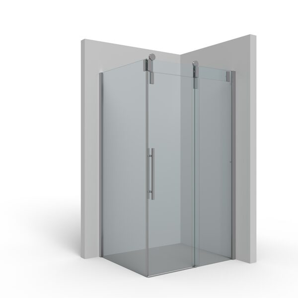 PIANA SLIDE VARIO bīdāmas 2-daļīgas dušas durvis, fiksētais segments labajā pusē, montāžai ar fiksētu sienu