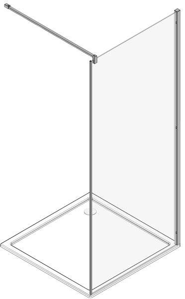 FEROX fiksētā siena montāžai ar 1-daļīgām un 2-daļīgām durvīm