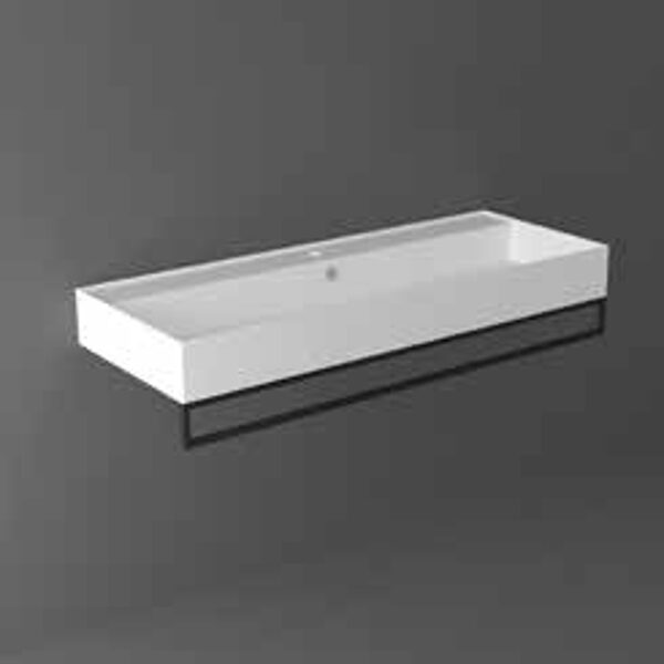 AGF121 AGILE Priekšpusē uzstādāms dvieļu turētājs 121xh10cm izlietnēm AG121-AG121D melns matēts