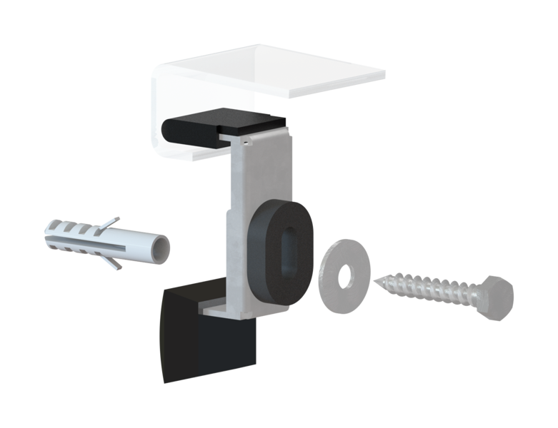 Vannas / dušas paliktņa stiprinājumu enkuri, 2-gab. komplektā