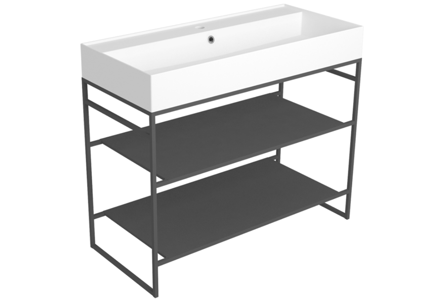 AGSA101 Brīvi stāvošs rāmis 1000x455xh720mm izlietnei AG101 melns matēts