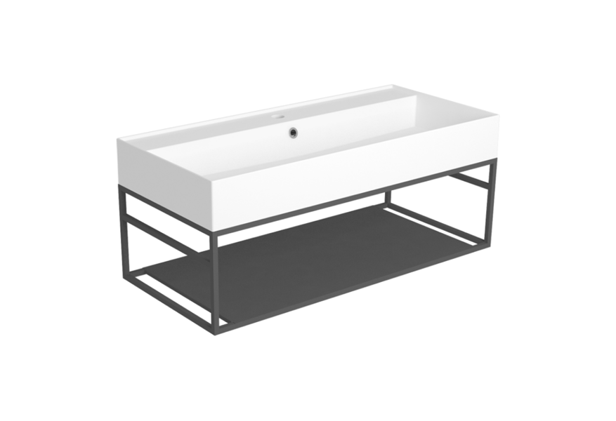 AGSS101 AGILE Pie sienas piekarināms rāmis 1000x455xh280mm izlietnei AG101 melns matēts