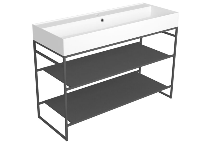 AGSA121 Brīvi stāvošs rāmis 1200x455xh720mm izlietnei AG121 un AG121D melns matēts