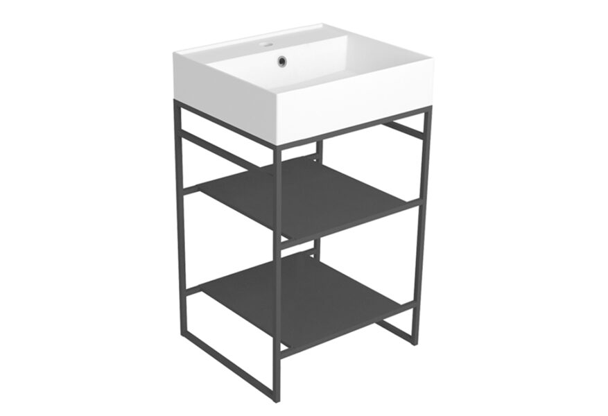 AGSA51 Brīvi stāvošs rāmis 500x455xh720mm izlietnei AG51 melns matēts