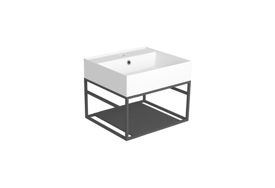 AGSS51 Pie sienas piekarināms rāmis 500x455xh280mm izlietnei AG51 melns matēts