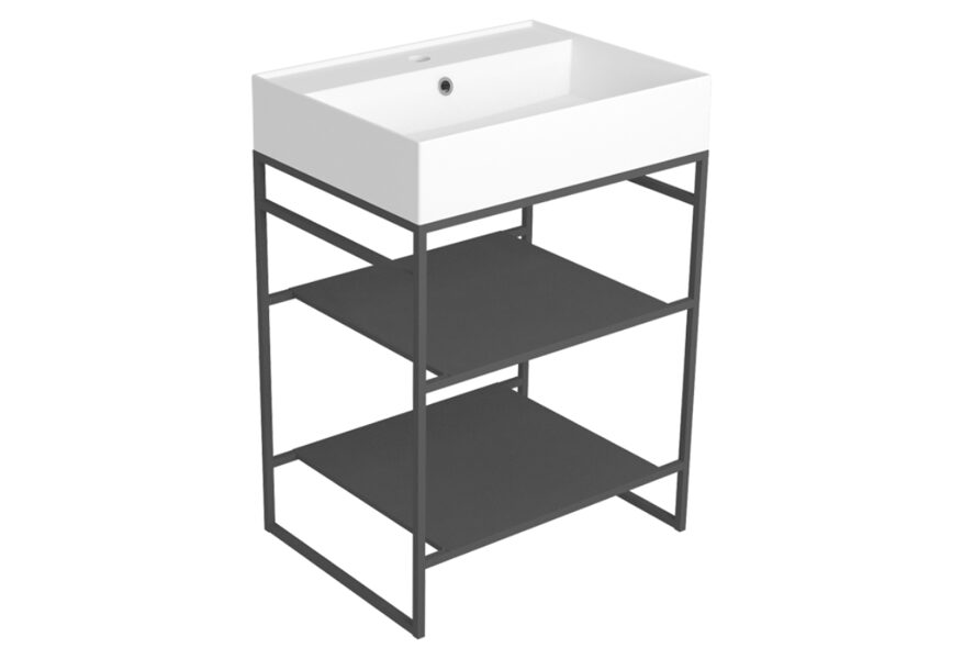 AGSA61 Brīvi stāvošs rāmis 600x455xh720mm izlietnei AG61 melns matēts