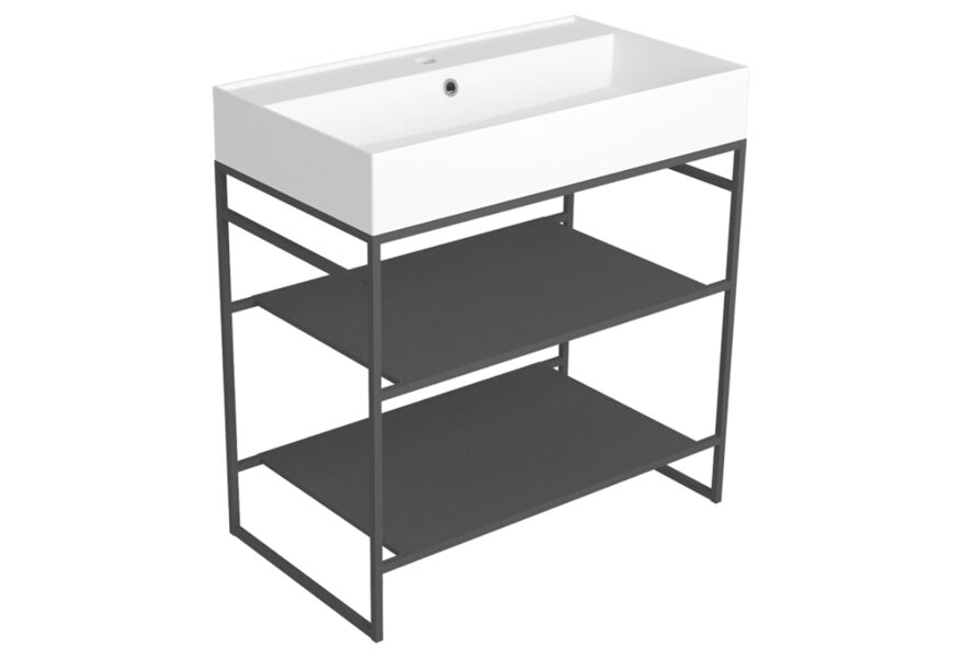 AGSA81 Brīvi stāvošs rāmis 600x455xh720mm izlietnei AG81 melns matēts