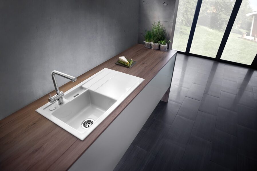 BELA 100 Virtuves izlietne 1000x510mm ar bļodu labajā pusē