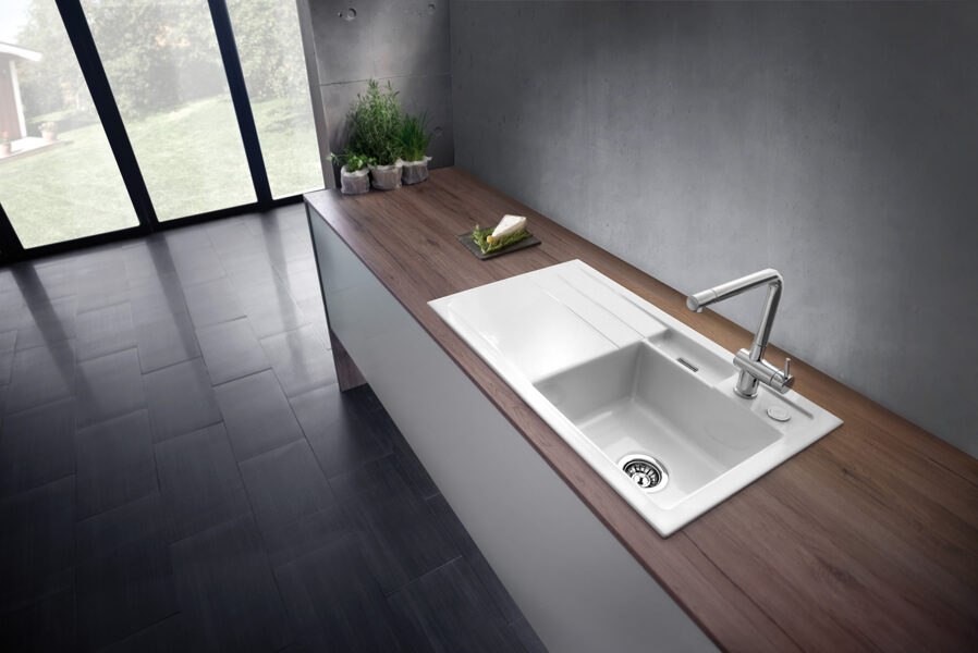 BELA 100 Virtuves izlietne 1000x510mm ar bļodu kreisajā pusē