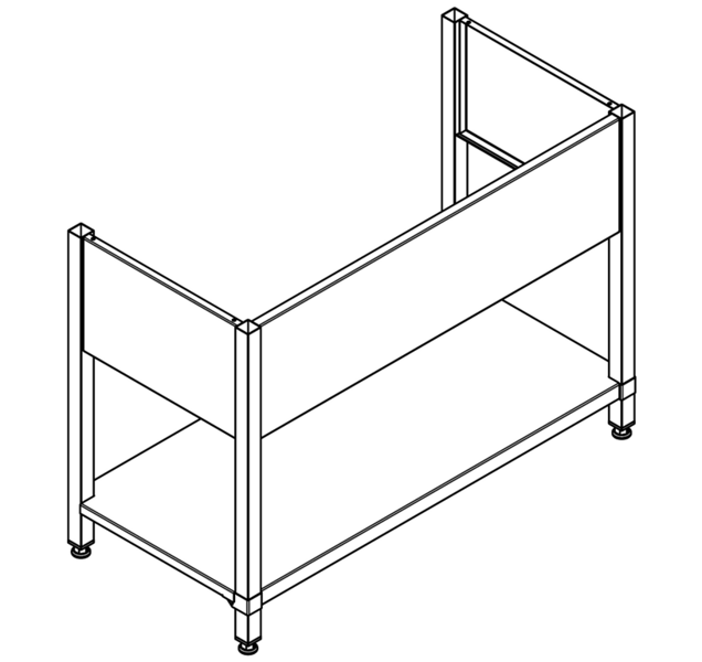 KWC MAXIMA rāmis komercizlietnēm: MAXS200-120 / MAXS112-120 / MAXS117-120, nerūsējošais tērauds (2000057101 / MAXF120-60)