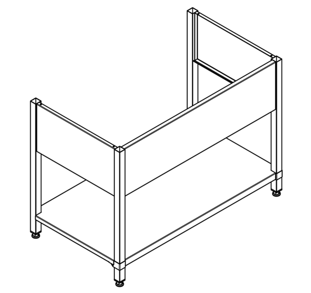 KWC MAXIMA rāmis komercizlietnei: MAXL200-120, nerūsējošais tērauds (2000057104 / MAXF120-70)