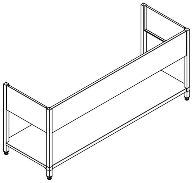 KWC MAXIMA rāmis komercizlietnēm: MAXL212-200 / MAXL217-200, nerūsējošais tērauds (2000057117 / MAXF200-70)