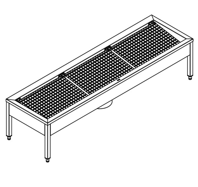 KWC SIRIUS Apavu un zābaku tīrīšanas iekārta 2100x500x600mm, nerūsējošais tērauds (2000100356 / SIRX731C)
