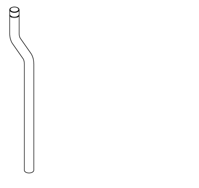 Skalošanas caurules pagarinājums ar O-veida gredzenu pisuāra skalošanas vārstiem, garums 350 mm, pulēts hromēts misiņš (2000101440 / AQRM918)