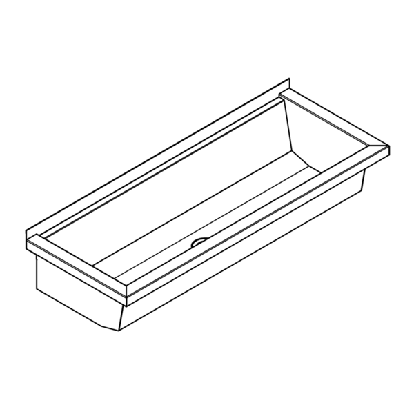 KWC PLANOX izlietne 100x210x382mm, nerūsējošais tērauds (2030046721 / PL10)