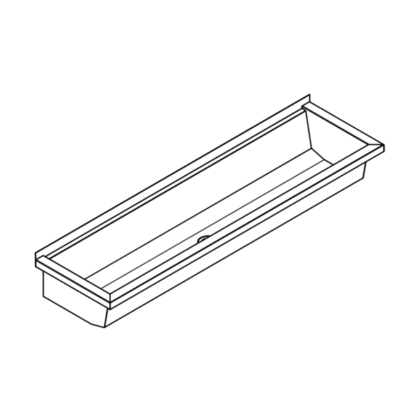 KWC PLANOX izlietne 1400x210x383mm, nerūsējošais tērauds (2030046728 / PL14)