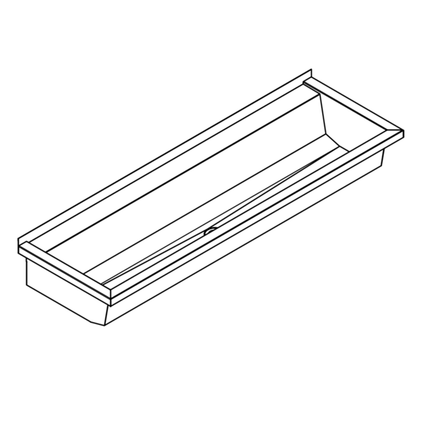 KWC PLANOX 1400x210x442mm, nerūsējošais tērauds (2030046737 / PL14T)