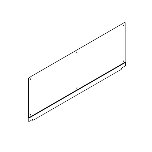 KWC PLANOX aizsargsieniņa 1000x400x3mm, nerūsējošais tērauds (2030053706 / PL10SB )