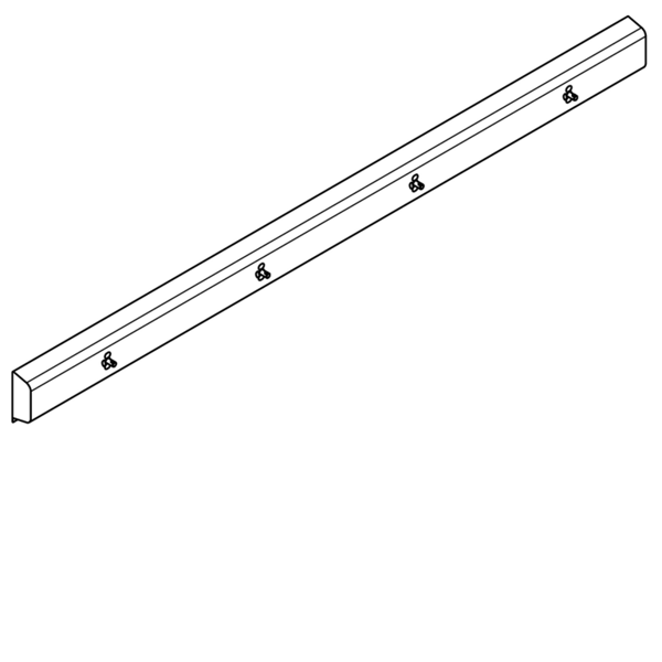 KWC Armatūras bloks gatavs savienošanai ar 4 mazgāšanas vietām 600mm, montāžai pie sienas, karstā un aukstā ūdens pieslēgšanai no labās vai kreisās puses aizmugurē. 2400x173x72mm