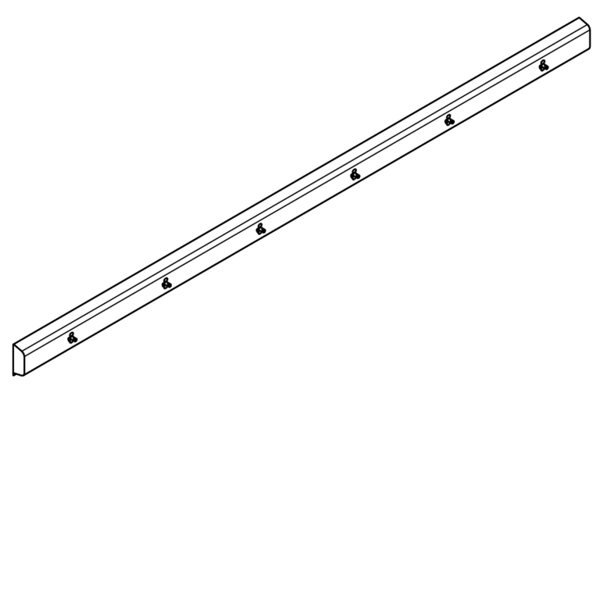 KWC Armatūras bloks gatavs savienošanai ar 6 mazgāšanas vietām 600mm, montāžai pie sienas, karstā un aukstā ūdens pieslēgšanai no labās vai kreisās puses aizmugurē. 3600x173x72mm