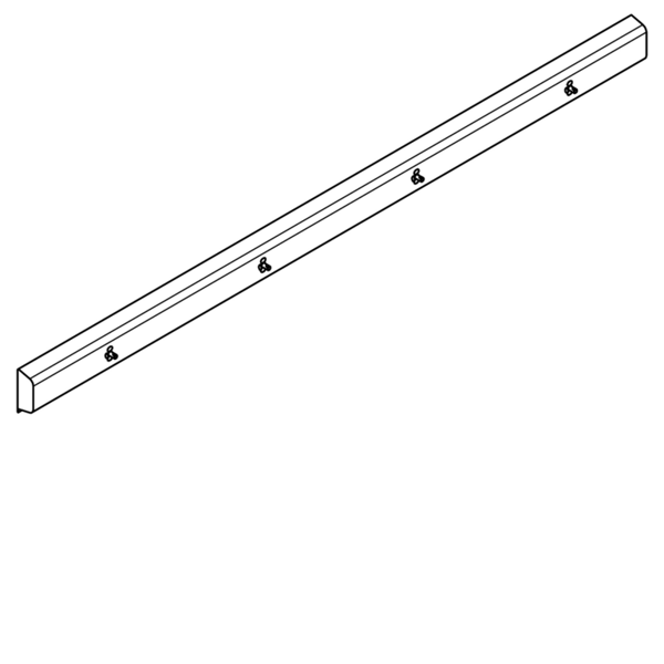 KWC Armatūras bloks gatavs savienošanai ar 4 mazgāšanas vietām 700mm, montāžai pie sienas, karstā un aukstā ūdens pieslēgšanai no labās vai kreisās puses aizmugurē. 2800x173x72mm
