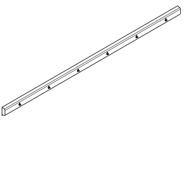 KWC Armatūras bloks gatavs savienošanai ar 6 mazgāšanas vietām 700mm, montāžai pie sienas, karstā un aukstā ūdens pieslēgšanai no labās vai kreisās puses aizmugurē. 4200x173x72mm