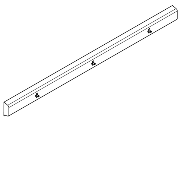 KWC Armatūras bloks gatavs savienošanai ar 3 mazgāšanas vietām 800mm, montāžai pie sienas, karstā un aukstā ūdens pieslēgšanai no labās vai kreisās puses aizmugurē. 2400x173x72mm