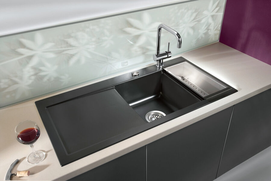 MERA 100 Virtuves izlietne 1000x510mm ar bļodām kreisajā pusē