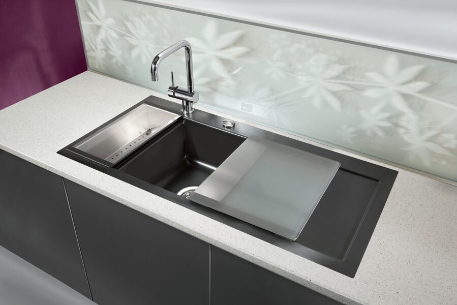 MERA 100 F L Virtuves izlietne 976x486mm ar bļodu kreisajā pusē