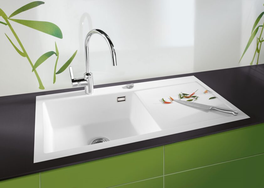 MERA 100 SL/F L Virtuves izlietne 976x486mm ar bļodu kreisajā pusē