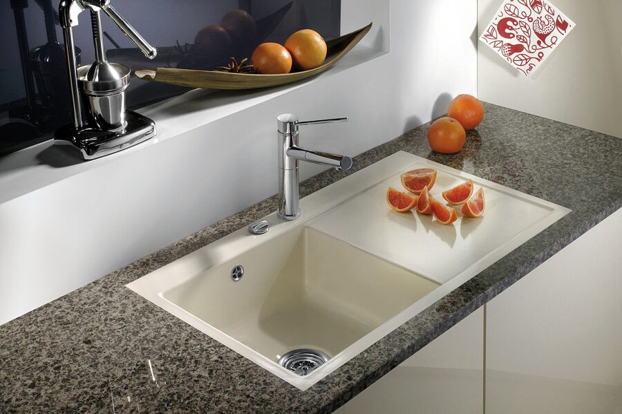 MERA 90 F L Virtuves izlietne 876x486mm ar bļodu kreisajā pusē